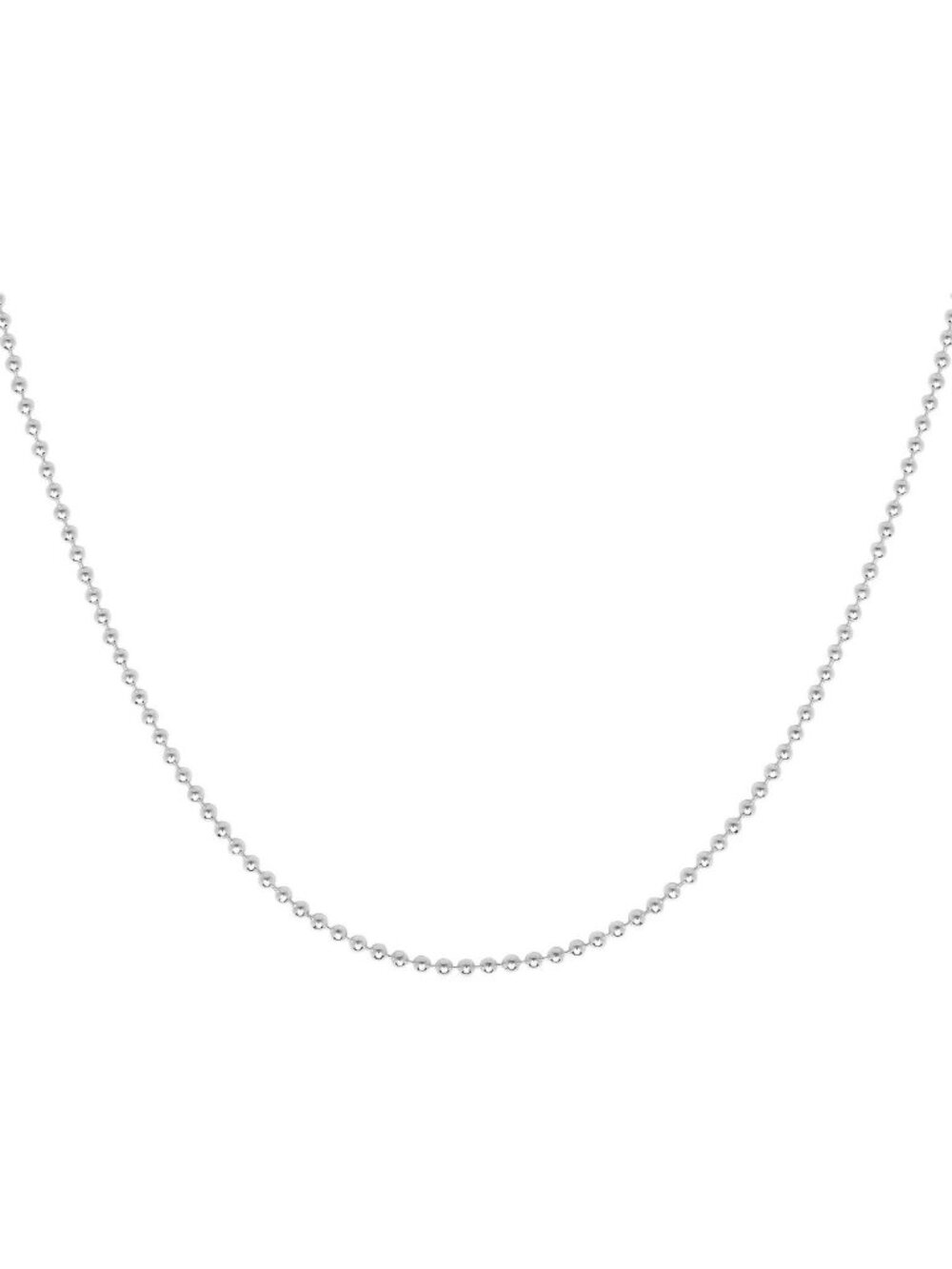 Sterling Silver Bead Ball Chain Necklace - 1.5MM to 5MM Sizes, Versatile